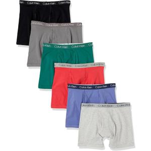 Calvin Klein Kids Boys' Modern Cotton Boxer Brief Underwear 6-Pack (XL)
