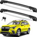 FengYu 300lb Roof Rack Cross Bars Compatible with Subaru Ascent 2019-2026 Heavy Duty Lockable Aluminum Roof Rails Crossbars Cargo Bars Canoe Snowboard Rooftop Black Carrier Luggage