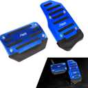2 PCS Car Non-slip Pedal Pads Set, Alloy Brake Pedal Protectors, Accelerator Foot Pad Covers, Universal for Most Cars SUVs Trucks (Blue)
