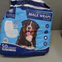 American Kennel Club Male Dog Wrap, Disposable Diapers with Wetness Indicator, Large, 50 Count