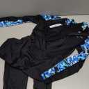 Skyone Full Body Rash Guard Swimsuit Dive Skins for Women Men, Thin Wet Suit Diving Suit UV Protection Long Sleeve Scuba Skin (Small, Black Blue Women)