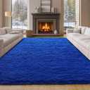 6x9 Large Shag Area Rugs for Living Room, Blue Fluffy Rug for Bedroom and Nursery, Soft and Comfy, Fuzzy Shaggy Carpet for Kids, Boys, Girls Room Dorm Home Decor Aesthetic, Upgrade Non Slip