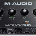 M-AUDIO M-Track Duo USB Audio Interface for Recording, Streaming and Podcasting with Dual XLR, Line and DI Inputs, plus a Software Suite Included