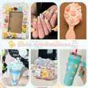 100Pcs Blue Slime Charms Assorted Cute Jelly Embellishments Bulk, Random Kawaii Accessories, Flatback Ornament Resin Charms for Phone Junk Cases,Hairpins Scrapbooking Crafting & DIY Decoration