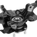 Front Steering Knuckle & Wheel Bearing Hub Assembly Compatible with Kia Rio 2006-2009, Rio5 2006-2009,Hyundai Accent 2006-2011,Left Driver Side Replaces #517151G100