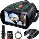 4K Night Vision Goggles, 4.0" HD Screen Night Vision Binoculars with 5000mAh Rechargeable Battery, 64GB TF Card for Photo & Video, Infrared Binocular for Adults, Camping, Wildlife Observation (Black2)