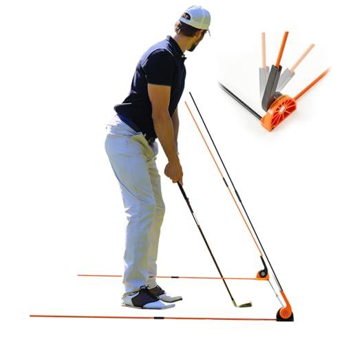 Seenelling Golf Alignment Stick Holder Golf Swing Training Aid Swing Trainer with Adjustable Angles Suitable for Aiming Putting Full Swing Trainer Posture Corrector Left and Right Handed Players