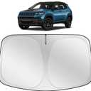 XHRING Windshield Sun Shade Sunshade Compatible with Jeep Compass 2026 2025 2024 2023 2017-2022 SUV Accessories, Car Front Window Sun Shield Cover
