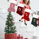 2 x Eoocan 20 Inches Monogram Christmas Stockings White Velvet with White Super Soft Plush Cuff Embroidered Xmas Stockings Classic Personalized Stocking Decorations for Family Holiday Season Decor(Dad)