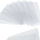 CraftyCrocodile Clear Plastic Placemats Set of 8 - Vinyl Table Protector for Dining, Kitchen, Office, Painting Table, Shelves - Heat Resistant, Crystal Clear, Wipeable Place Mats - 17.5x12