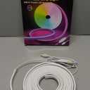 Yeewhale Neon Rope Lights, 16.4ft RGB LED Strip Lights with Remote and App Control, Music Sync Flexible DIY Design, 5V USB Powered Neon Lights for Bedroom, Living Room, Gaming, and Party Decoration