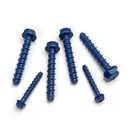 1/2 x 3 Concrete Screw Anchor with Drill Bit & Hex Driver | Heavy-Duty, Superior Corrosion Resistant Blue Coated Fasteners for Anchoring Heavy Fixtures 10pcs/Box