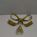 Large Gold Bow Christmas Tree Topper,9.4 Inch Metal Tree Topper,Gold Bow Christmas Decorations for Xmas Home Decor Holiday Party Indoor Outdoor Shop Office