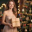 Artmag 24 Pcs Velvet Bows for Christmas Tree Rustic Bows Velvet Christmas Ornaments for Door Garland Wreath Gift Party Holiday Decoration (Width of 3/8",Camel)