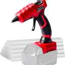 Cordless Hot Glue Gun for Milwaukee, Suitable for Milwaukee 18V Li-ion Battery, 30s Quick Preheat Hot Melt Glue Gun with 30 Pcs Glue Sticks(7 * 150mm) for Arts & Crafts & DIY & Repairs(Tool Only)