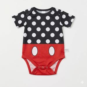 dicilly Cute Mouse Eyes Baby Bodysuit soft cartoon short sleeve clothing for baby romper for Boys Girls 3 Months - 24 Months, 0-3M