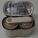 Tableware,Lunch Box Leakproof Food Box 316Stainless Steel Meal Prepping Box Food Storage Box Suitable for School and Office (Cream)