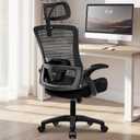 NEO CHAIR Office Desk Chair with Ergonomic High Back Headrest, Mesh Black