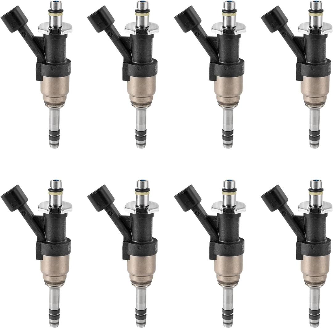 Hconcet New 8Pcs Fuel Injector 12668393 Compatible with 2015-2018 Cadillac Escalade, GMC Yukon XL 6.2L V8, 2014-2018 GMC Sierra 1500 6.2L V8, 2014-2018 Chevrolet Corvette