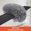 Baseboard Cleaner Tool with Handle, Extendable Long Handle Baseboard Cleaning Duster with Reusable Pads for Floorboard, Ceiling Fan Blade Cleaner Duster (Gray)