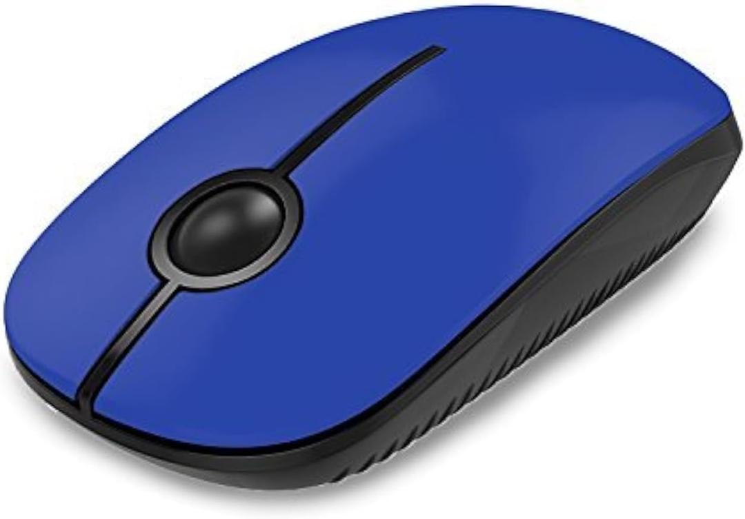 VssoPlor Wireless Mouse, 2.4G Slim Portable Computer Mice with Nano Receiver for Notebook, PC, Laptop, Computer-Black Blue