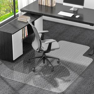 Office Chair Mat for Low Pile Carpeted Floors with Lip, 36" x 48" Plastic Floor mat for Desk Chair on Carpet,Easy Glide Carpet Protector Mat for Computer Chairs,Rolling Chairs,Home,Office Non-Slip