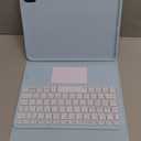 Harvopu Compatible for iPad 11th 10th Generation Case with Keyboard, Folio Cover with Pencil Holder, Multi-Touch Trackpad, 7 Color Backlit, Detachable Keyboard for iPad (A16) 11th/10th Gen (Sky Blue)