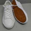 SERNIAL Womens White Tennis Shoes PU Leather Sneakers Casual Walking Shoes for Women (8)