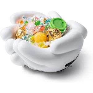 Multifunctional Resin Candy Bowl, White Cartoon Mouse Hand Shape | Cute mouse design,candy keys cosmetics holder,desktop entryway decor,resin build,home office ornament,multipurpose storage