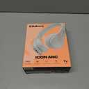 Skullcandy Icon ANC Wireless On-Ear Bluetooth Headphones, Active Noise Cancelling, 60 Hours Battery, Sweat Water Resistant, Foldable Durable Travel Ready, Microphone for iPhone Android - Bone