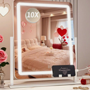 Vanity Mirror with Lights, 22"x18" LED Makeup Mirror, Large Lighted Mirror