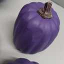 Winlyn 7 Pcs Assorted Sizes Purple Artificial Pumpkins and Gourds Decorative Halloween Pumpkins Foam Pumpkins for Gifts Chic Halloween Thanksgiving Fall Wedding Table Centerpiece Mantel Shelf Dcor