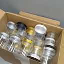 Tanlade 50 Pcs 8 oz Clear Plastic Jars Containers with Screw on Lids Refillable Round Empty Plastic Cosmetics Containers Wide Mouth for Kitchen and Household Storage, 5 Colors