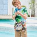 RAISEVERN Boys Girls 3D Graphic Printed T-Shirts Short Sleeve Summer tees for 4-14 Years (S)