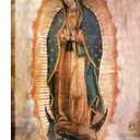 Mexico Our Lady of Guadalupe Portrait Canvas Wall Art Decor Religious Catholic Poster Prints Picture for Altar Living Room Bedroom Decoration, Lamina enmarcada de Nuestra Seora de Guadalupe (brown)