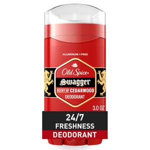 Old Spice Aluminum Free Deodorant for Men, 24/7 Odor Protection, 24/7 Freshness & Lasting Scent, Swagger with Cedarwood Scent, 3.0 oz, 3ounce (Pack of 3)