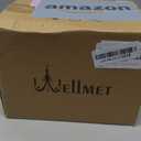 Wellmet Chandelier Shades, ONLY FOR CANDELABRA BULBS, Clip-on Fitter Lamp Shades, 3" x 6" x 5", Set of 6, Cream White