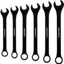 Jumbo Combination Wrench Set, 6 Piece Metric Sizes 34 to 50 MM, Heavy Duty CR-V Steel Construction, Industrial Grade Spanner Kit for Automotive, Workshop & Mechanical Use