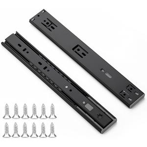 Ravinte 12 Inch Soft Close Drawer Slides 1 Pairs 2 Pack Black Full Extension Ball Bearing Drawer Glide Side Mount