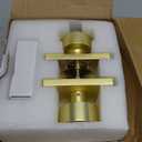 Gold Door Knob Interior Privacy, Zinc-Alloy Interior Door Knob, Heavy Duty Brushed Gold Door Knobs for Bedroom, Bathroom, 1 Pack