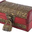 Walfront Wooden Jewelry Box, Vintage European Classical Wooden Case Jewelry Storage Box Container Home Decoration for Storing, Displaying Jewelry, Bracelet, Earrings (#1: Password