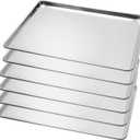 BIEAMA 6 Pack Full Size Baking Sheet Pan Aluminum Commercial Pan for Oven Freezer Bakery Hotel Restaurant 26" 18"
