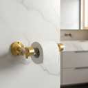 Brushed Brass Toilet Paper Holder, Durable, Lucite Toilet Paper Fixture, Rustproof Wall Mount Bathroom Kitchen & Washroom, 7"x3"x2" Inches