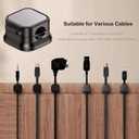 3 x 2026 Upgrade 10 Pack Cord Organizer, Magnetic Cord Holder, Cable Clips for Desk, Adhesive Cable Management Wire Keeper for Nightstand, Home, Office, Desktop, Car, Wall (Black)