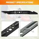 21 Inch Lawn Mower Blade Replacement AB2100 AB2101, Compatible with E-GO Power+ 56V Models LM2100 LM2101 LM2100SP LM2102SP LM2114 LM2114SP LM2125SP, Black Mulching Lawn Mower Blade2 PCS