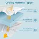 3 Inch Plush Queen Gel Memory Foam Mattress Topper, Cooling Bed Topper with Removable Cover, Soft & Pain Relief & Breathable, CertiPUR-US & Oeko-Tex Certified