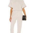Pistola Clarisse French Terry Shoulder Pleat Jumpsuit Soft Tau, XL