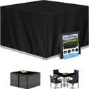 Outdoor Table Cover, Patio Furniture Covers Waterproof, 420D Rectangular Outdoor Couch Cover - Lawn Patio Covers for Outside Sofa, Dining Table Chairs Sets (55" L x 55" W x 35" H)