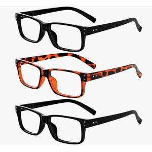 Eyekepper Vintage Reading Glasses for Men - 3 Pack Spring Hinges Classic Readers, +4