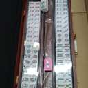 Complete American Mahjong Game Set, 166 Tiles, 4 All in One Pusher Racks, Chips, Wind Indicator (Wood Case)